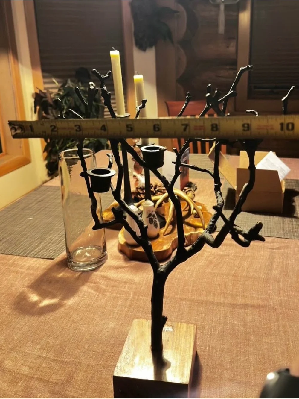 NEST Metal Branch Candelabra Twig Tree Candle Holder Rustic Decor